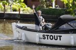 Amsterdam 9 mei 2016 
Dirk en Suus Zeelenberg eerst lunchen bij de harbour club en daarna varen door de grachten met hun boot/sloep