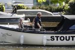 Amsterdam 9 mei 2016 
Dirk en Suus Zeelenberg eerst lunchen bij de harbour club en daarna varen door de grachten met hun boot/sloep