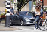 Amsterdam 13 mei 2016
Evert Santegoeds met partner Robert Halewijn in Mercedes cabrio.