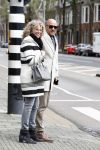 Amsterdam 16 april 2016 
John v d Heuvel met zijn vrouw in Amsterdam zuid.