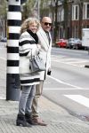 Amsterdam 16 april 2016 
John v d Heuvel met zijn vrouw in Amsterdam zuid.
