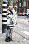 Amsterdam 16 april 2016 
John v d Heuvel met zijn vrouw in Amsterdam zuid.