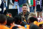Amsterdam 22 april 2016
Koning Willem Alexander en Koningin Maxima bij de opening van de koningsspelen in Amsterdam.
Richard Krajicek vangt ze op en Johnny de Mol doet de presentatie.