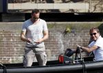 Amsterdam 7 mei 2016 
Rob Witschge en zijn vrouw Barbara aan het varen met Johnny en Danielle van t schip en hun dochter.
