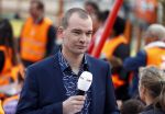 Amsterdam 22 april 2016
Koning Willem Alexander en Koningin Maxima bij de opening van de koningsspelen in Amsterdam.
Richard Krajicek vangt ze op en Johnny de Mol doet de presentatie. Joris Marseille