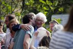 Amsterdam 9 mei 2016 
Presentatie boek Jet van Nieuwkerk bij de westergasfabriek.
Ouders vader en moeder Matthijs v Nieuwkerk met zoon Kees