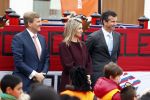 Amsterdam 22 april 2016
Koning Willem Alexander en Koningin Maxima bij de opening van de koningsspelen in Amsterdam.
Richard Krajicek vangt ze op en Johnny de Mol doet de presentatie.