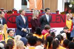 Amsterdam 22 april 2016
Koning Willem Alexander en Koningin Maxima bij de opening van de koningsspelen in Amsterdam.
Richard Krajicek vangt ze op en Johnny de Mol doet de presentatie.