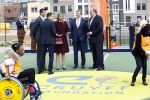 Amsterdam 22 april 2016
Koning Willem Alexander en Koningin Maxima bij de opening van de koningsspelen in Amsterdam.
Richard Krajicek vangt ze op en Johnny de Mol doet de presentatie.