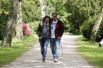Amsterdam 14 mei 2016
Martijn Krabbe en zijn vriendin Noi Pakon aan het wandelen met de hond in het park.