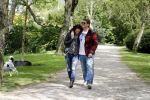 Amsterdam 14 mei 2016
Martijn Krabbe en zijn vriendin Noi Pakon aan het wandelen met de hond in het park.