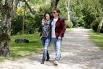 Amsterdam 14 mei 2016
Martijn Krabbe en zijn vriendin Noi Pakon aan het wandelen met de hond in het park.