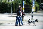Amsterdam 14 mei 2016
Martijn Krabbe en zijn vriendin Noi Pakon aan het wandelen met de hond in het park.