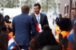 Amsterdam 22 april 2016
Koning Willem Alexander en Koningin Maxima bij de opening van de koningsspelen in Amsterdam.
Richard Krajicek vangt ze op en Johnny de Mol doet de presentatie.