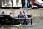 Amsterdam 7 mei 2016 
Rob Witschge en zijn vrouw Barbara aan het varen met Johnny en Danielle van t schip en hun dochter.