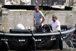 Amsterdam 7 mei 2016 
Rob Witschge en zijn vrouw Barbara aan het varen met Johnny en Danielle van t schip en hun dochter.