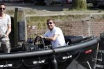Amsterdam 7 mei 2016 
Rob Witschge en zijn vrouw Barbara aan het varen met Johnny en Danielle van t schip en hun dochter.