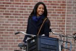 Amsterdam 29 april 2017  
Airen Mylene op de fiets in  Amsterdam zuid