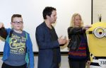 Amsterdam 8 mei 2017   
Victor Mids presengteert de nederlandse stemmencast van verschrikkelijke ikke 3 in de bijlmerbajes. De stemmen worden gedaan door Carlo Boszhard Jelle Stout Pip Pellens en Trudy Labij. Annette de Vries met Victor Mids