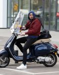 Amsterdam 13 april 2017 
Daniel de Ridder op zijn vespa scooter