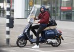 Amsterdam 13 april 2017 
Daniel de Ridder op zijn vespa scooter