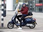 Amsterdam 13 april 2017 
Daniel de Ridder op zijn vespa scooter