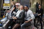 Amsterdam 12 mei 2017  
Edwin Jonker met vriendin op vespa scooter