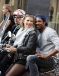 Amsterdam 12 mei 2017  
Edwin Jonker met vriendin op vespa scooter