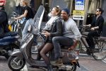 Amsterdam 12 mei 2017  
Edwin Jonker met vriendin op vespa scooter
