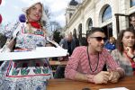 Amsterdam 8 april 2017 
Og3ne en andere deelnemers aan het songfestival in vondelpark CS . Francesco Gabbani