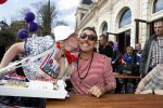 Amsterdam 8 april 2017 
Og3ne en andere deelnemers aan het songfestival in vondelpark CS . Francesco Gabbani