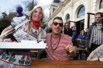 Amsterdam 8 april 2017 
Og3ne en andere deelnemers aan het songfestival in vondelpark CS . Francesco Gabbani