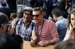 Amsterdam 8 april 2017 
Og3ne en andere deelnemers aan het songfestival in vondelpark CS . Francesco Gabbani