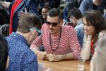 Amsterdam 8 april 2017 
Og3ne en andere deelnemers aan het songfestival in vondelpark CS . Francesco Gabbani