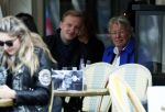 Amsterdam 5 april 2017 
Jan des Bouvrie met zijn zoon Jan op terras.