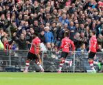 Eindhoven,23 April 2017 PSV-AJAX Seizoen 2016/2017, eindstand 1-0
Blijdschap bij Jurgen Locadia na een mooie vrije trap waardoor de stand op 1-0 komt