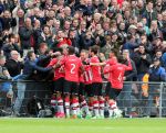Eindhoven,23 April 2017 PSV-AJAX Seizoen 2016/2017, eindstand 1-0
Blijdschap bij Jurgen Locadia na een mooie vrije trap waardoor de stand op 1-0 komt