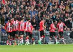 Eindhoven,23 April 2017 PSV-AJAX Seizoen 2016/2017, eindstand 1-0
Blijdschap bij Jurgen Locadia na een mooie vrije trap waardoor de stand op 1-0 komt