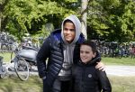 Amsterdam 17 april 2017
Justin Kluivert gaat met een fan op de foto