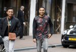Amsterdam 12 mei 2017
Kenny Tete met een vriend op de pc hooftstraat