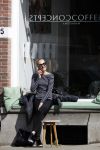 Amsterdam 8 april 2017 
Kimberley Klaver bellend op terras