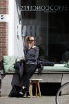 Amsterdam 8 april 2017 
Kimberley Klaver bellend op terras