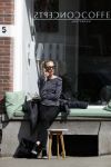 Amsterdam 8 april 2017 
Kimberley Klaver bellend op terras