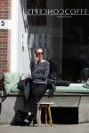 Amsterdam 8 april 2017 
Kimberley Klaver bellend op terras