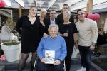 Lelystad 7 april 2017 
Uitreiking boek Christa Krommenhoek ( dochter Koos Alberts). Koos en Joke krijgen het eerste boek van haar.
