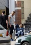 Amsterdam 31 maart 2017 
Manuel Broekman met zijn vriendin Adriana Mosk op straat in Amsterdam