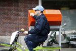 Amsterdam 13 mei 2017  
Marc Marie Huijbregts op zijn froene fiets in Amsterdam.