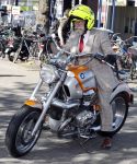 Amsterdam 8 mei 2017 
Oscar hammerstein op zijn BMW motor