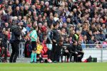 Eindhoven,23 April 2017 PSV-AJAX Seizoen 2016/2017, eindstand 1-0
Peter Bosz en Justin Kluivert