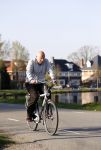 Amsterdam 6 april 2017 
Peter Plasman op de fiets langs de amstel.